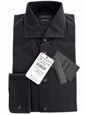 Zara Black Tailored Fit Dress Shirt — Classic Collar